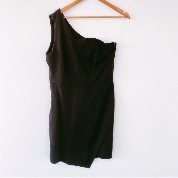 Fraiche By J One Shoulder Jersey Dress L - Picture 3 of 6